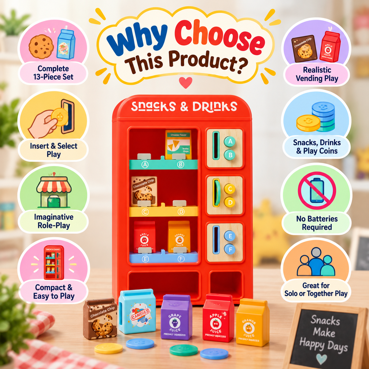 Snack & Sip Pretend Vending Machine