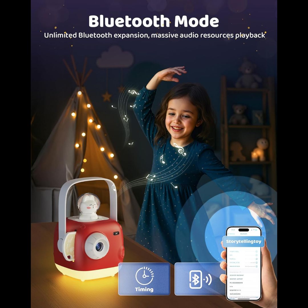 Bluetooth Storybook Projector & Nightlight for Kids