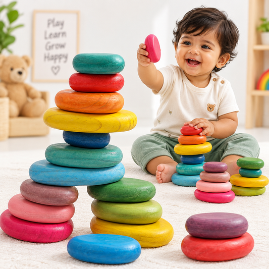Stack & Balance Wooden Stones