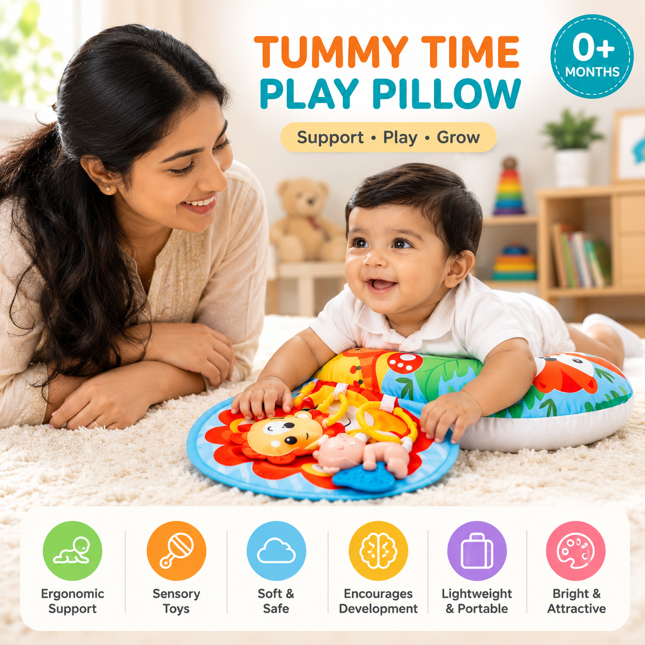 CuddleCrawl Support Pillow