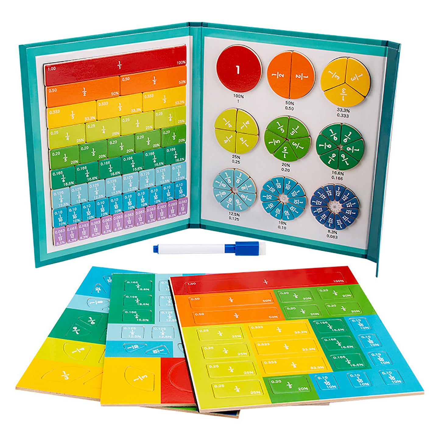 Magnetic Fraction Learning Set – 102 Piece Educational Math Kit