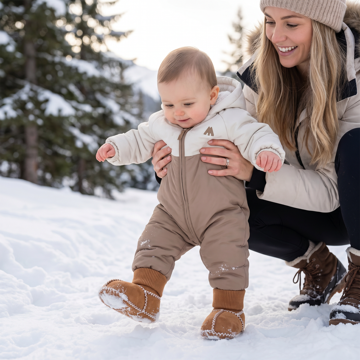Lined Baby Winter Sock Shoes – Suede Look