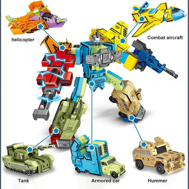 10-in-1 Transformer Robot Action Figure Toy