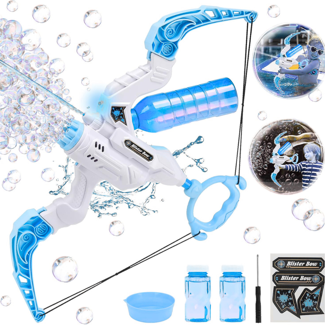 2-in-1 Water and Bubble Blaster Bow & Arrow Gun