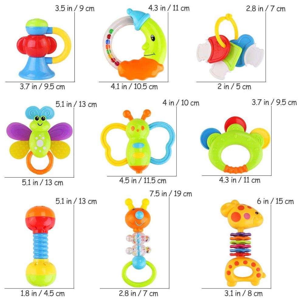 11-Piece Baby Rattle & Teether Gift Set with Big Sipper