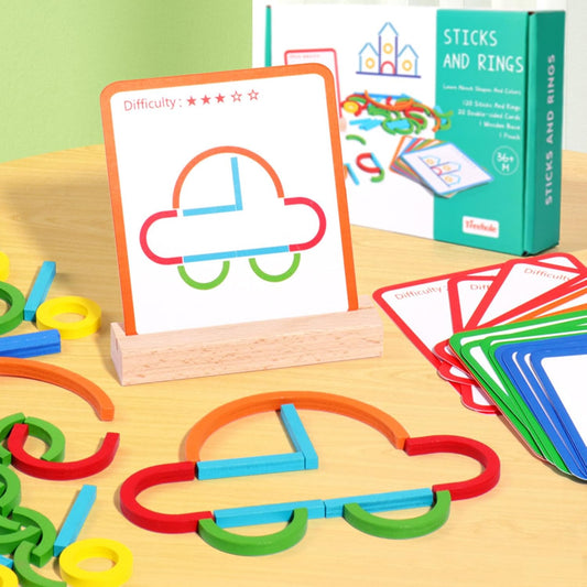 Creative Sticks & Rings Matching Puzzle Toys