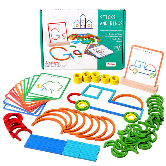 Creative Sticks & Rings Matching Puzzle Toys