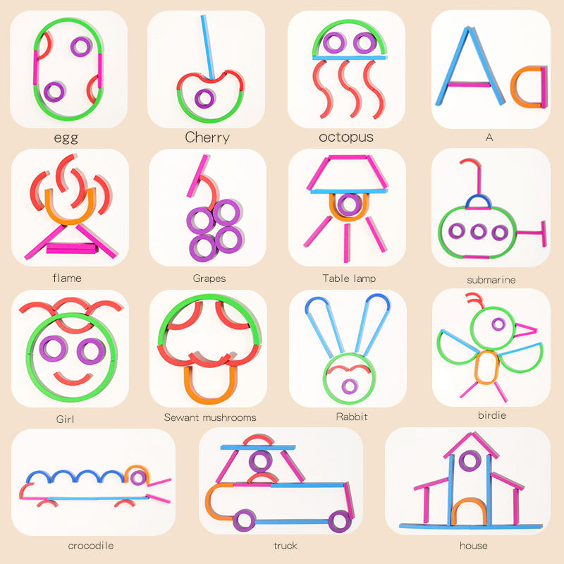 Creative Sticks & Rings Matching Puzzle Toys