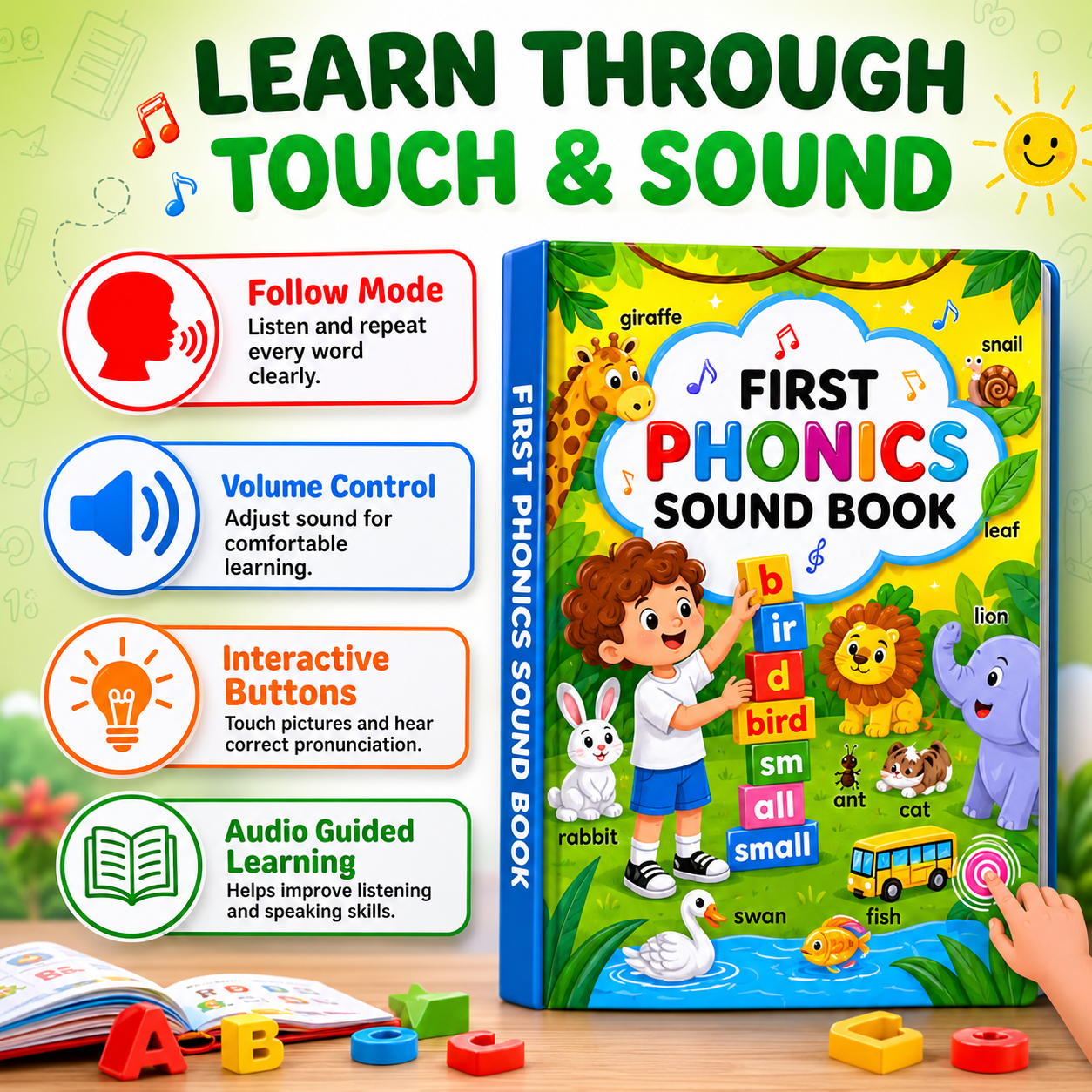 ABC Alphabet & Talking First Phonics Learning Book