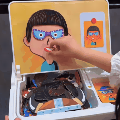 Magnetic Face Puzzle Board