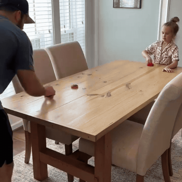 Portable Tabletop Air Hockey Set