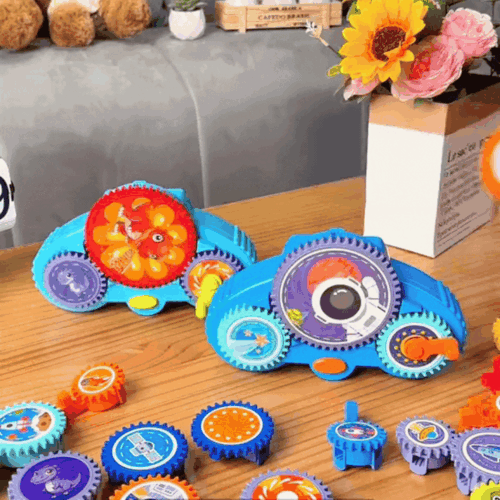 Space Adventure Rotating Gear Building Toy Set