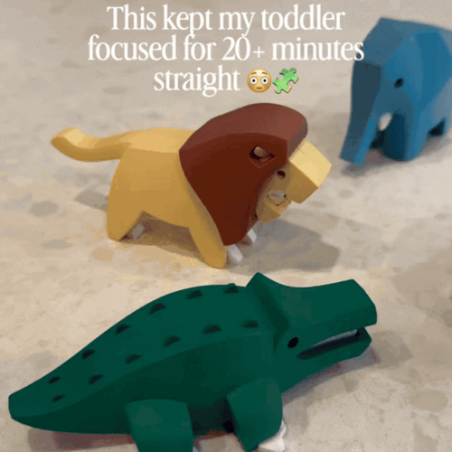 Magnetic 3D Animal Building & Puzzle Set