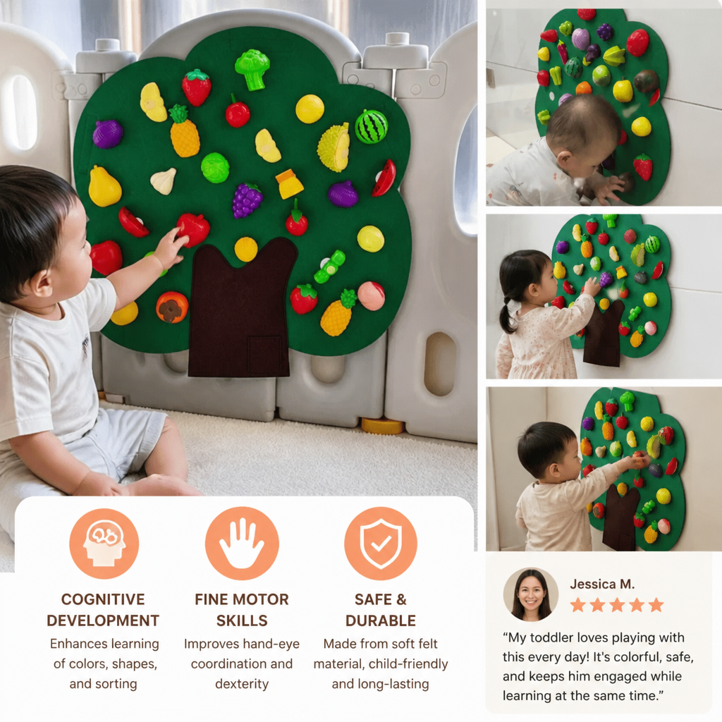 Felt Fruit Tree Activity Board