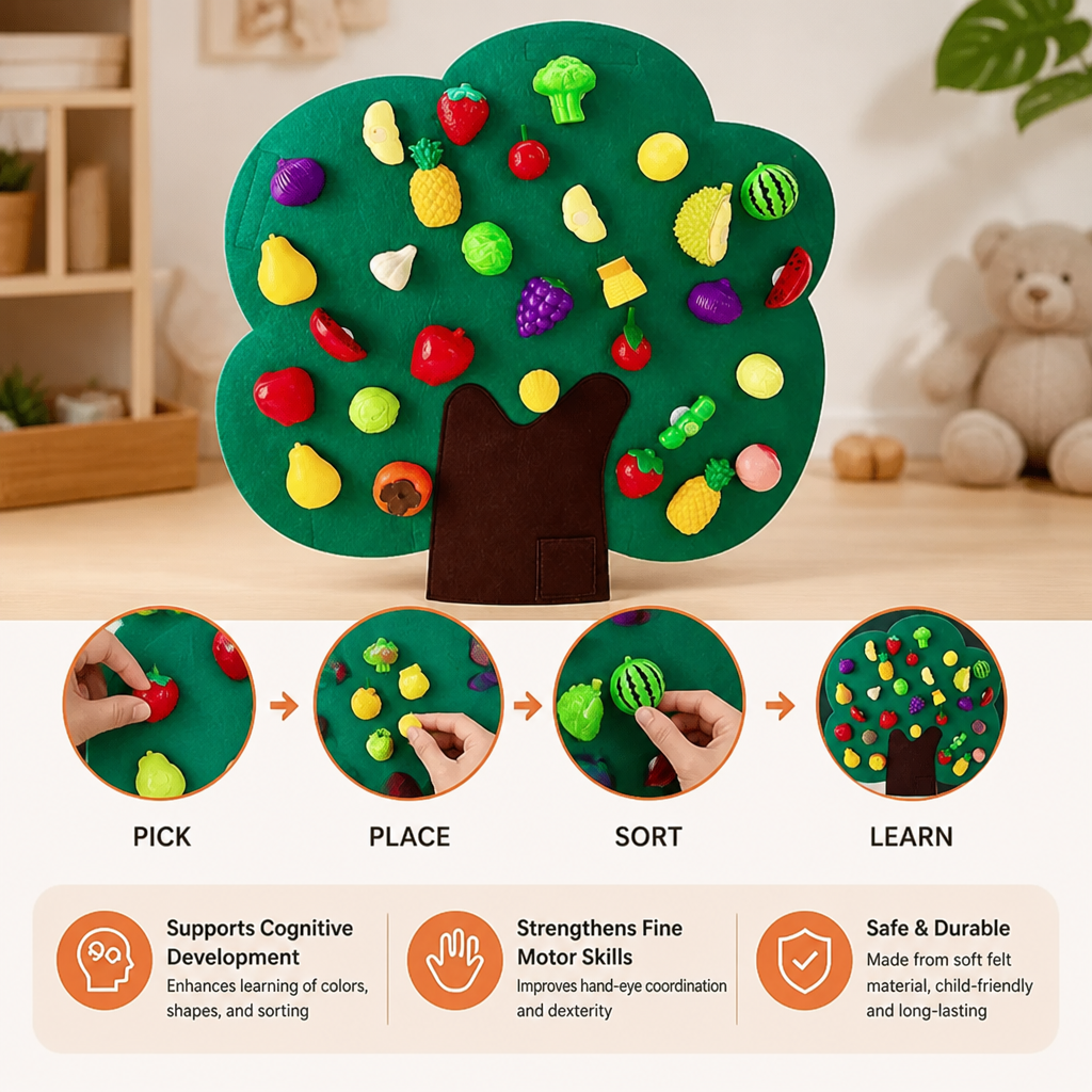 Felt Fruit Tree Activity Board