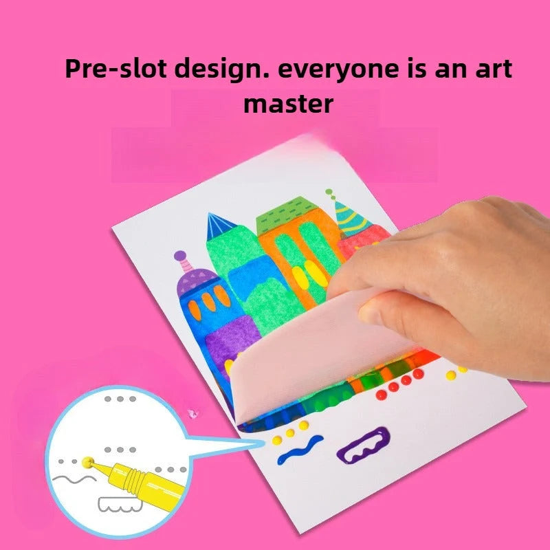 Creative Rainbow Scratch Art Postcard Set