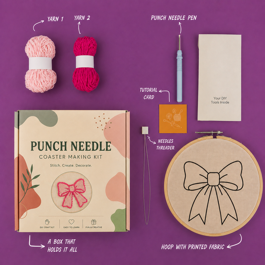 DIY Punch Needle Embroidery Kit – Create Beautiful Handmade Coasters