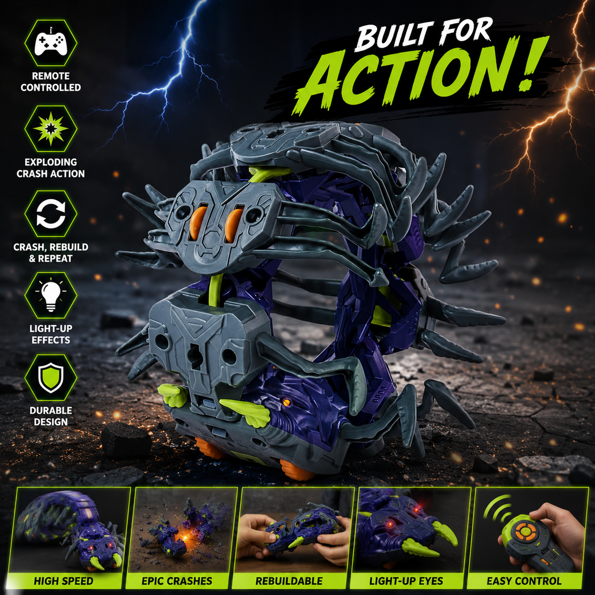 Remote Control Exploding Centipede
