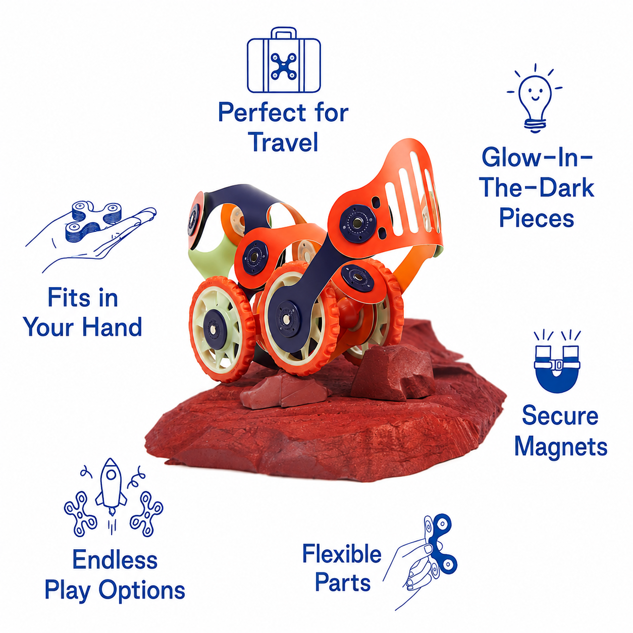 Magnetic Mars Rover Building Set