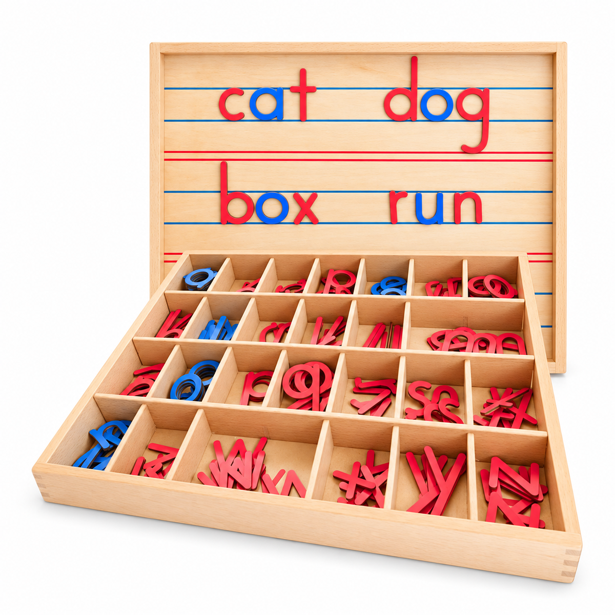 Movable Wooden Alphabet Learning Set