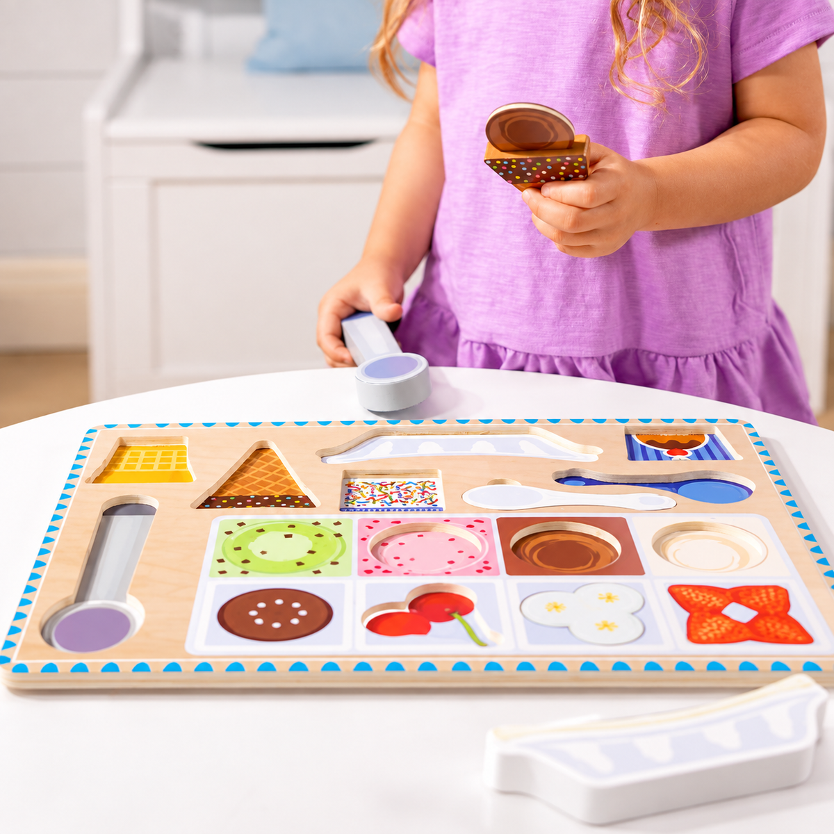 Magnetic Ice Cream Puzzle & Pretend Play Set