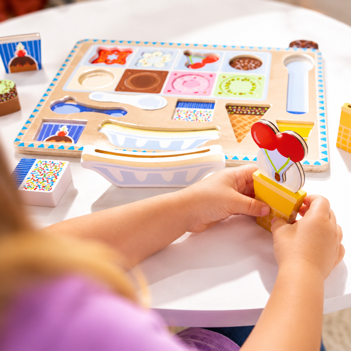 Magnetic Ice Cream Puzzle & Pretend Play Set