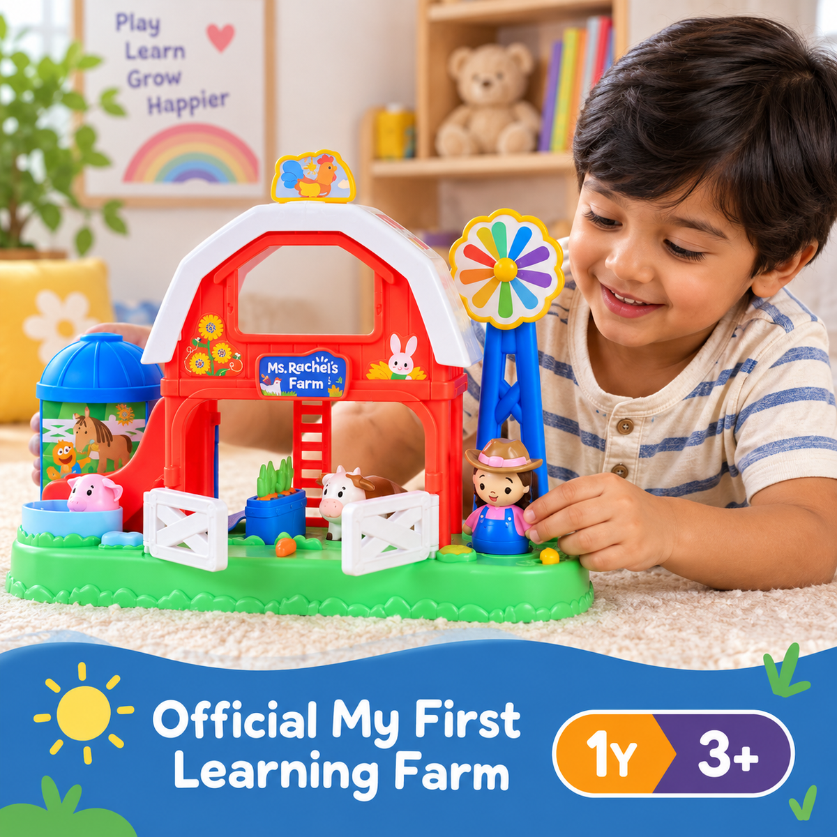 Interactive Learning Farm Playset with Songs & Animal Figures