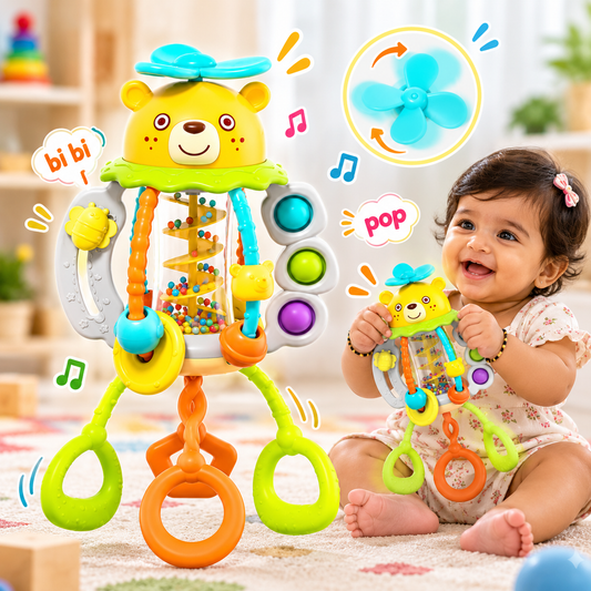 Multi-Sensory Pull & Rattle Teething Toy