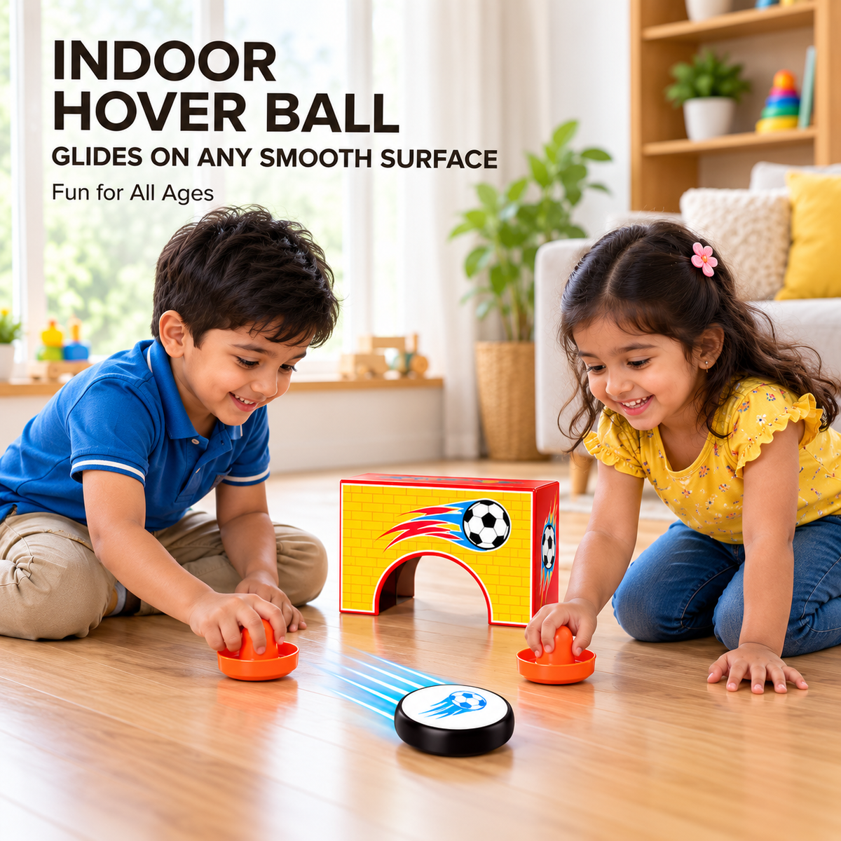 Portable Tabletop Air Hockey Set