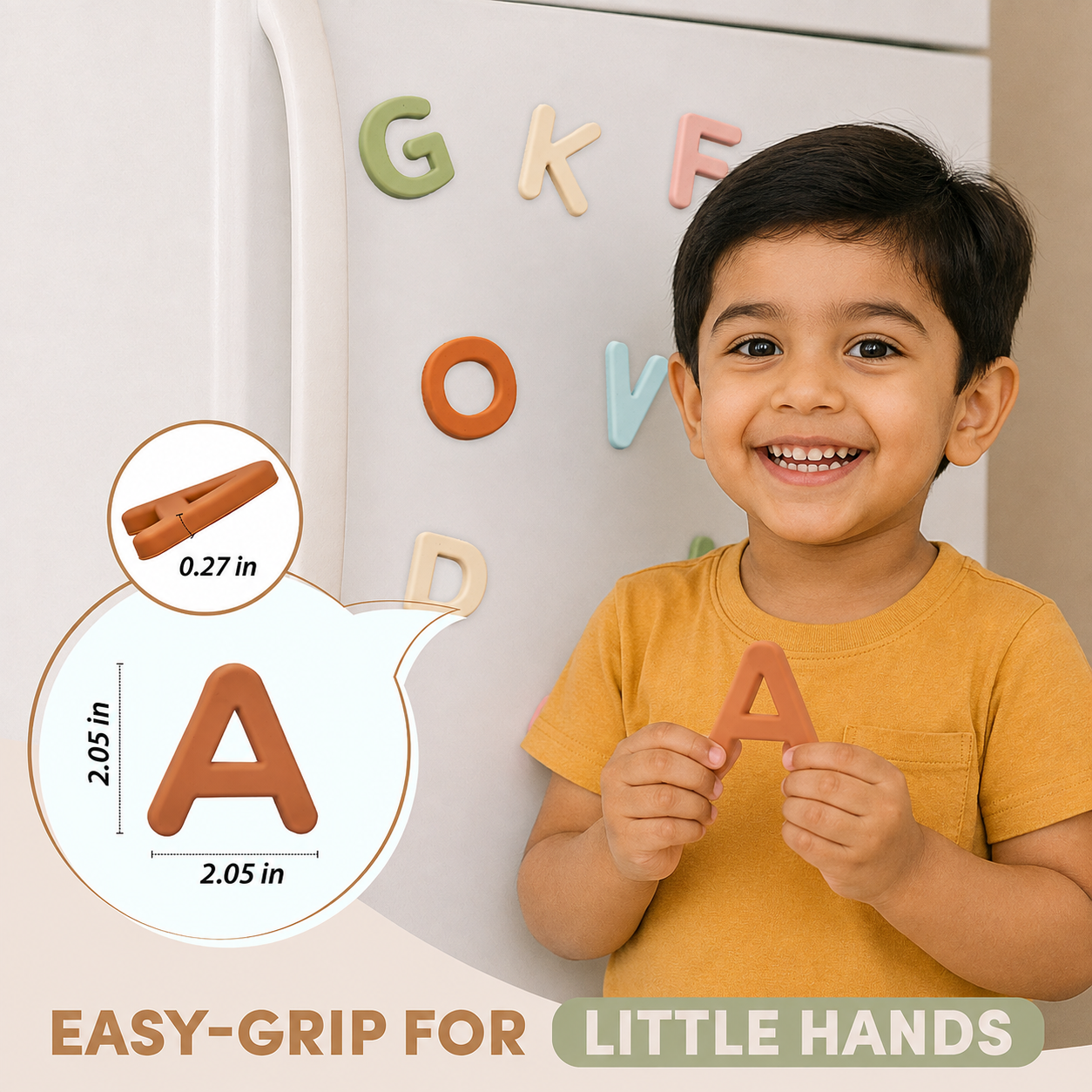 Silicone Alphabet Magnetic Letters (26 Pieces)
