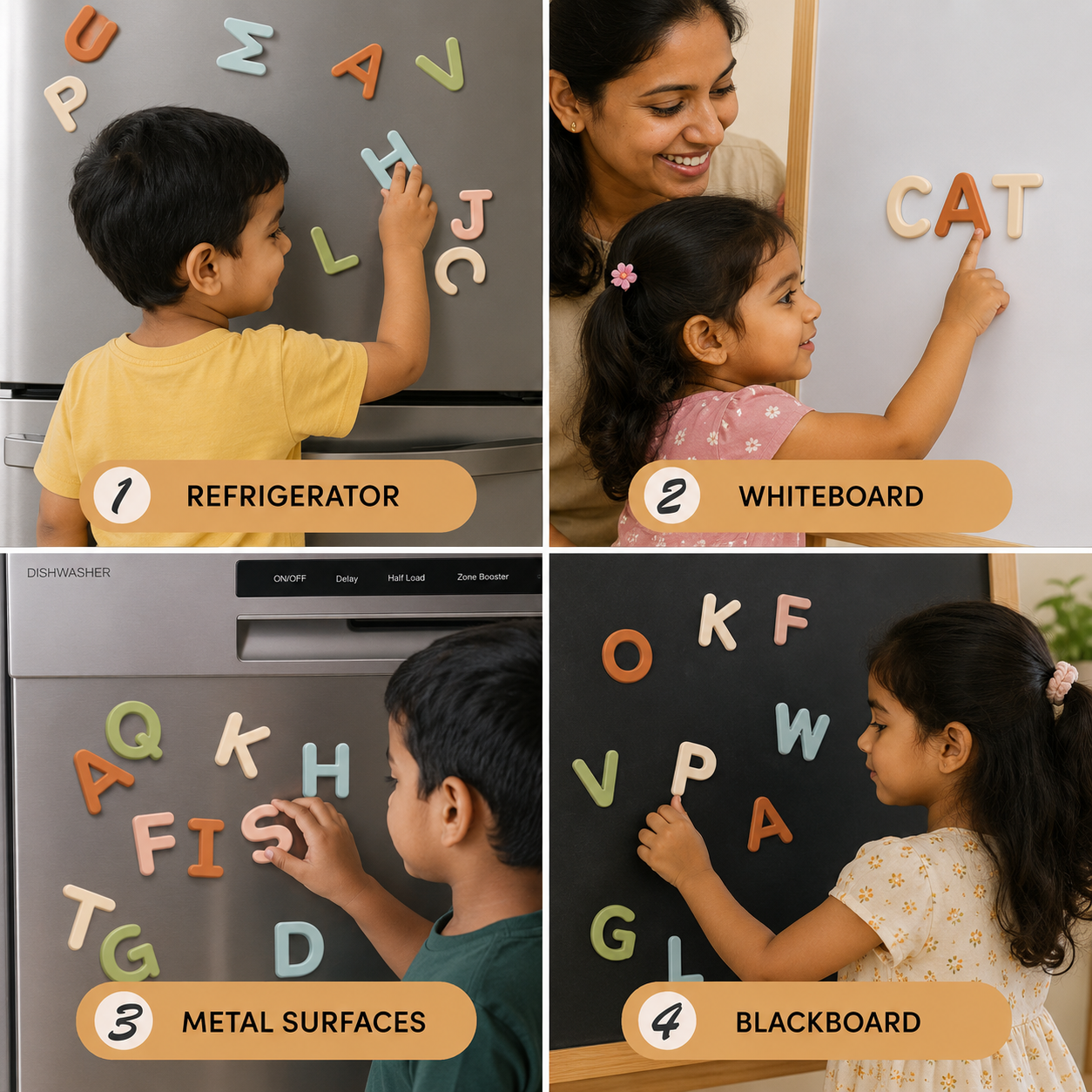 Silicone Alphabet Magnetic Letters (26 Pieces)
