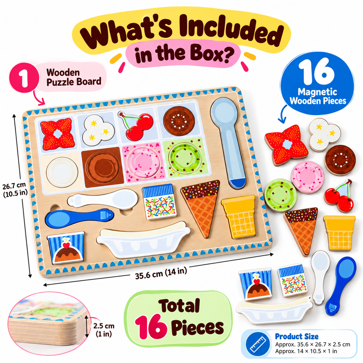 Magnetic Ice Cream Puzzle & Pretend Play Set