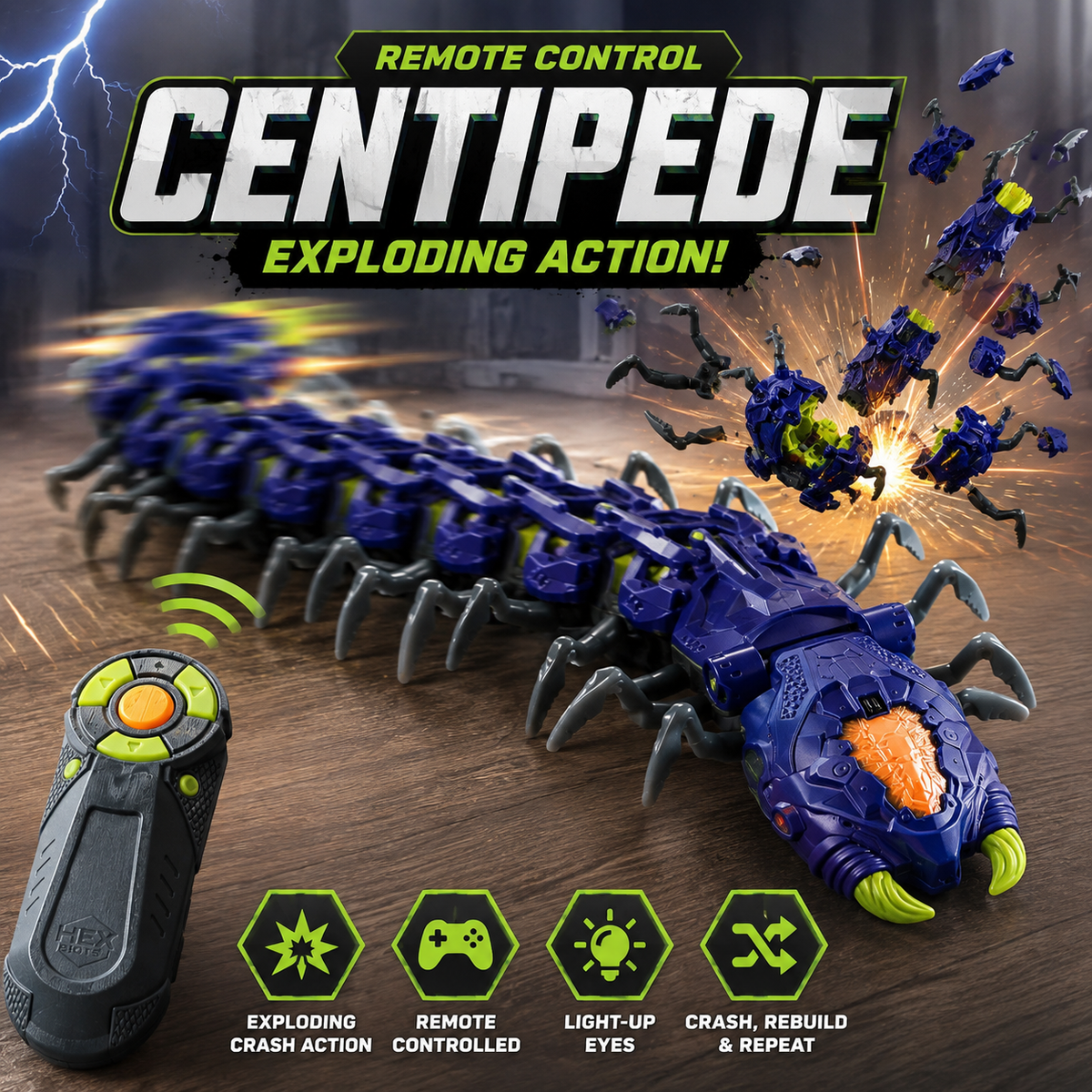Remote Control Exploding Centipede