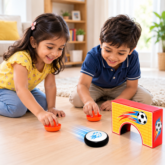 Portable Tabletop Air Hockey Set