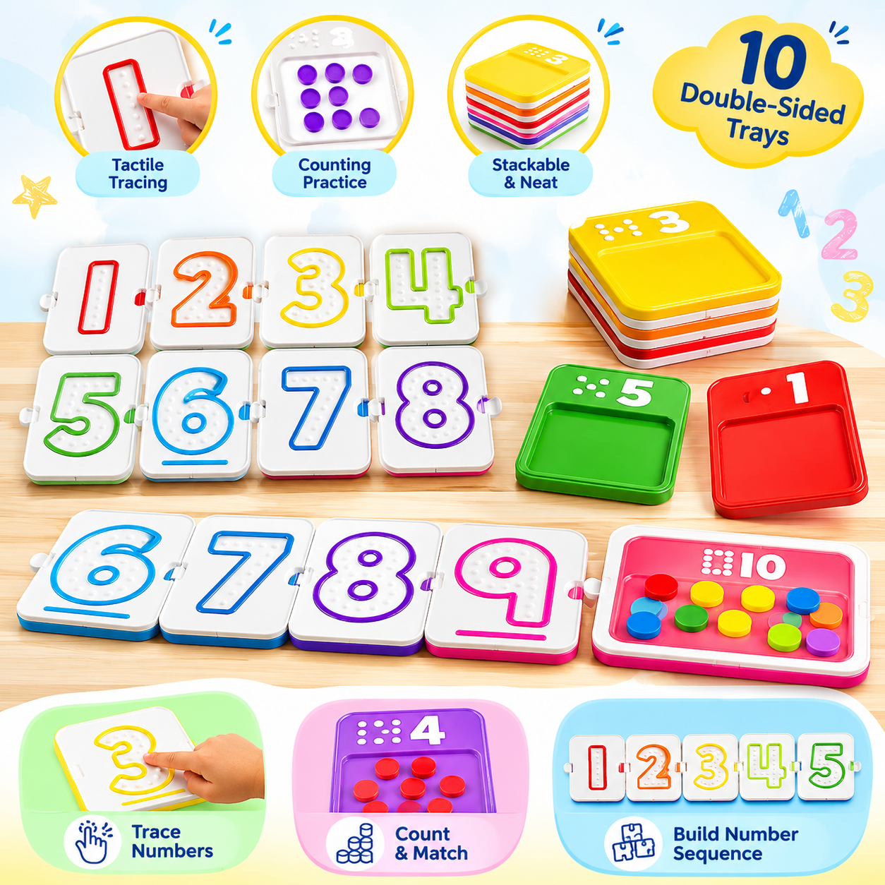 Sensory Number Trays