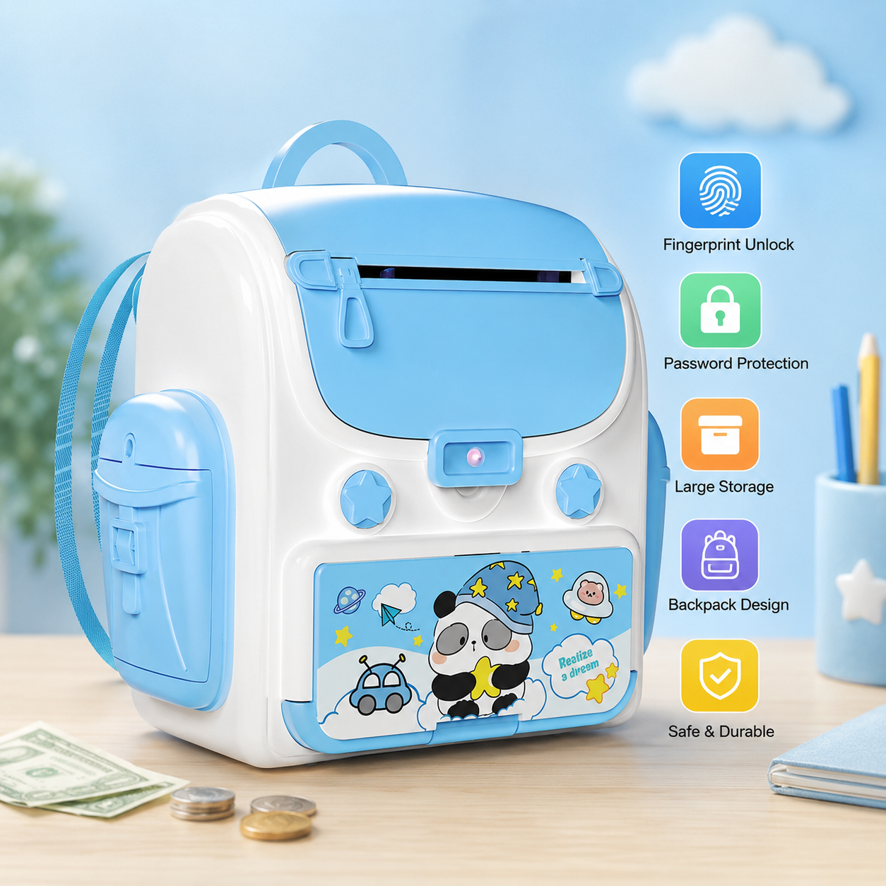 Smart Backpack Money Bank