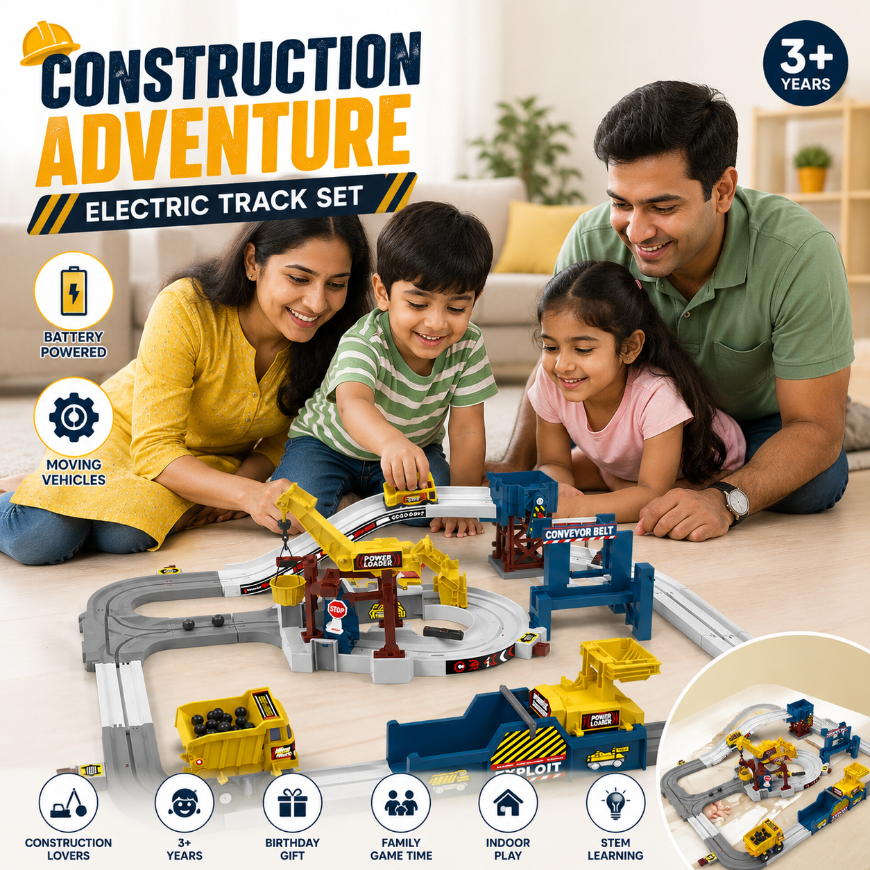Construction Adventure Electric Track Set