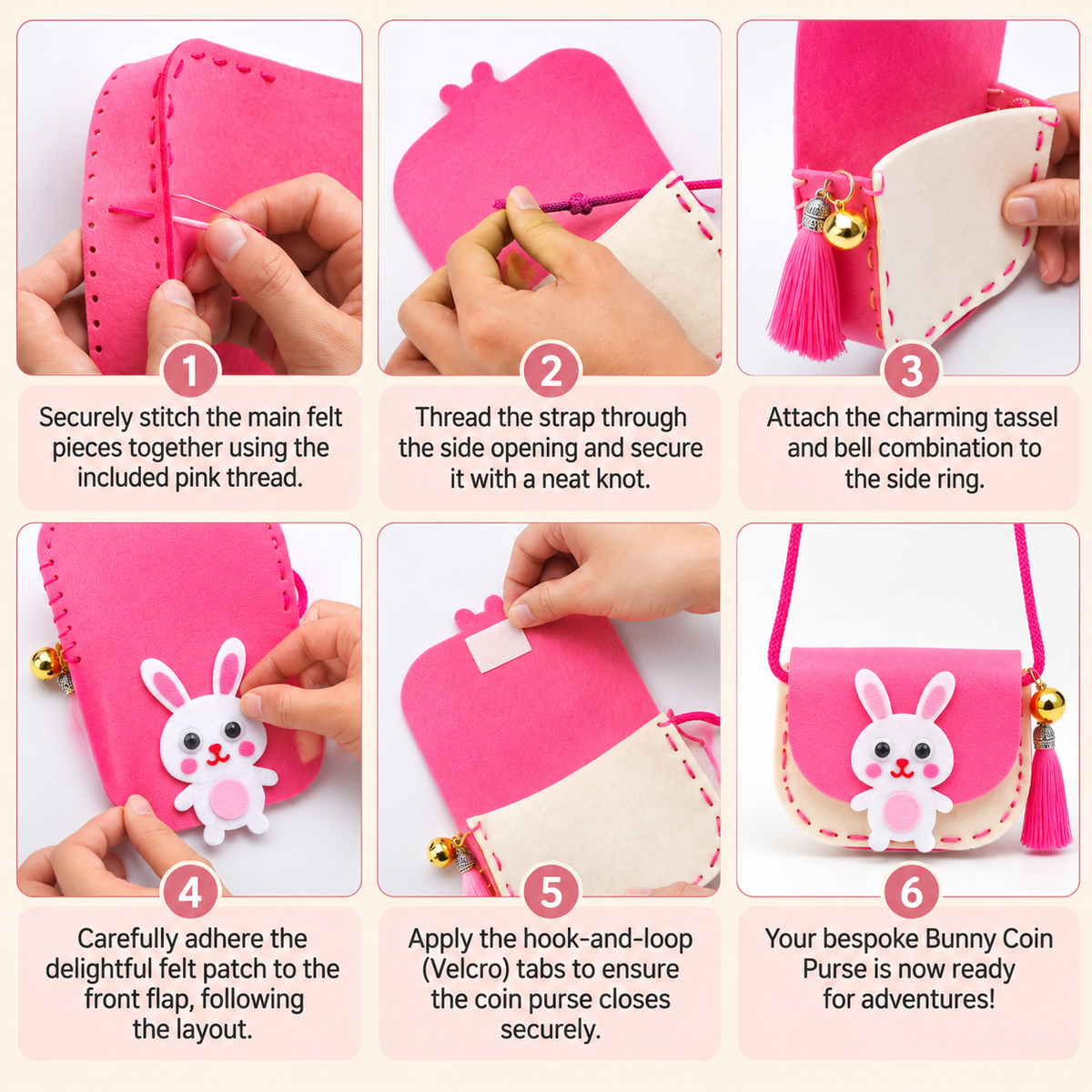 DIY Felt Sewing Handbag Kit – Pack of 3