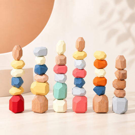 Wooden Stacking Stones Set of 36 Piece