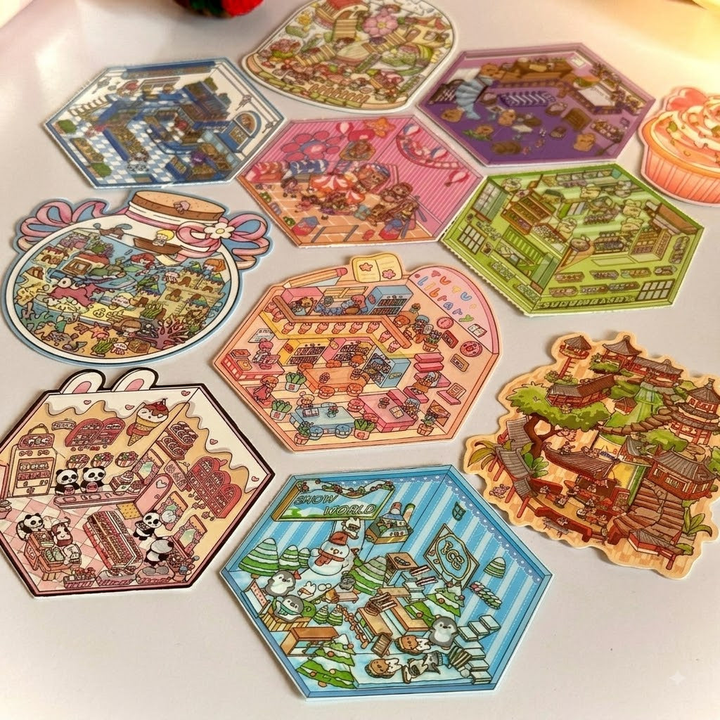 3D Miniature Cozy Sticker Craft Kit