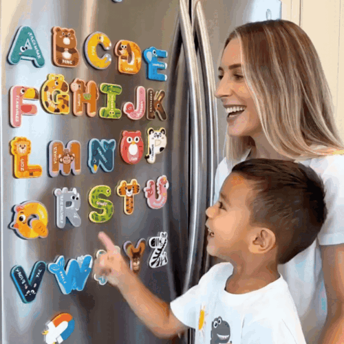 Wooden Magnetic Alphabet Letters Set