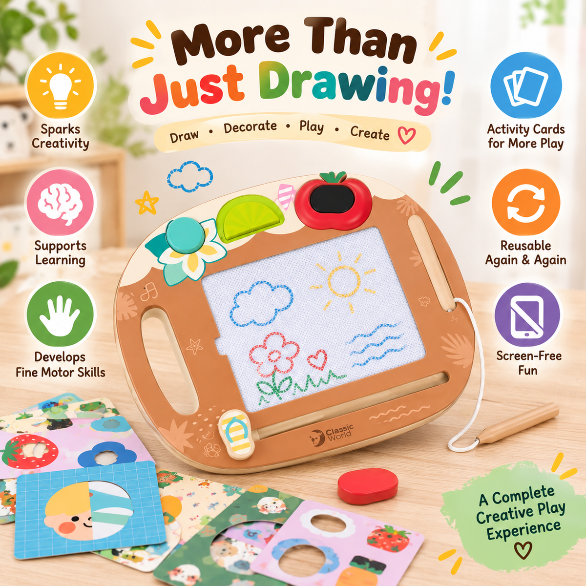 Coconut Magnetic Drawing & Creative Activity Board