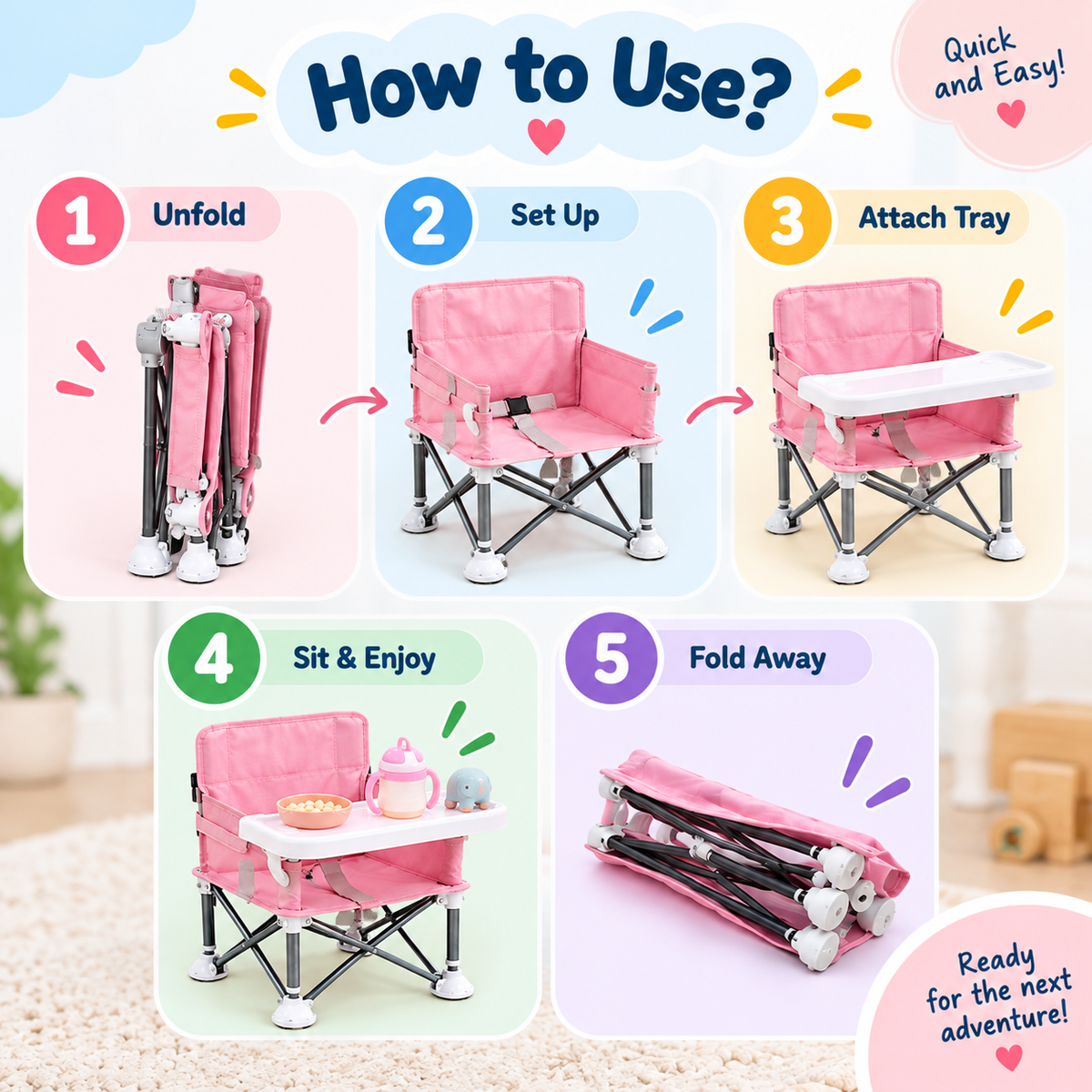 Foldable Toddler Travel & Camping Chair