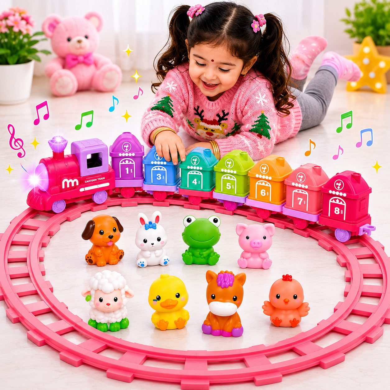 Farm Animal Train Set