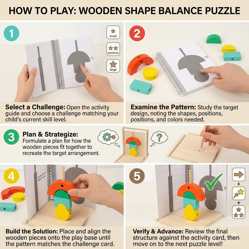 Interactive Educational Wooden Logic Game