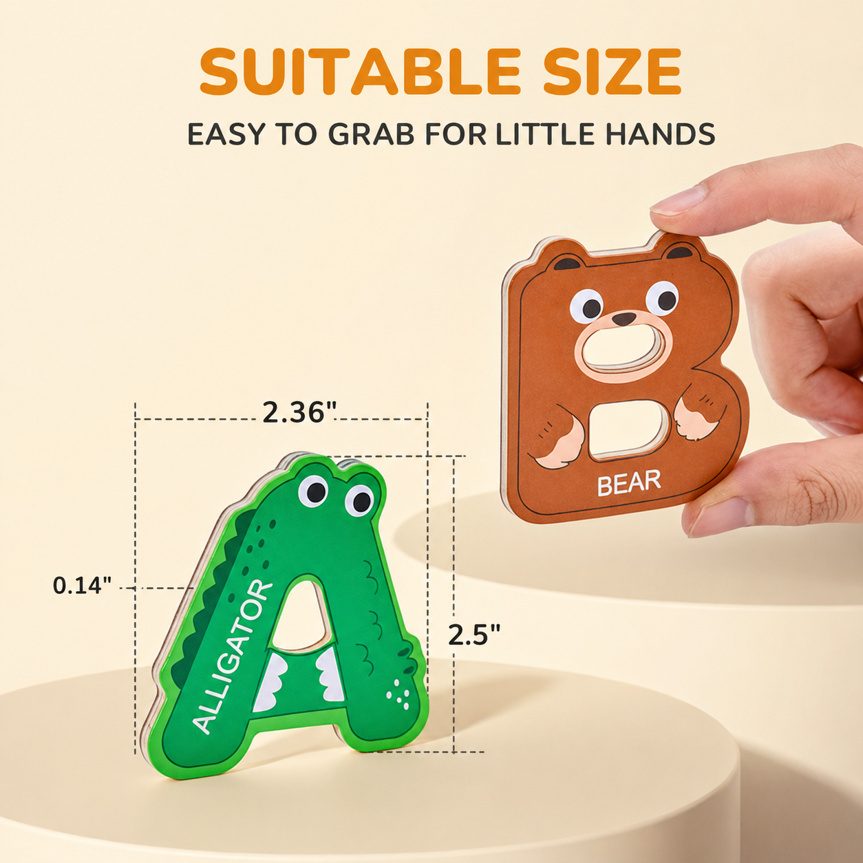 Wooden Magnetic Alphabet Letters Set