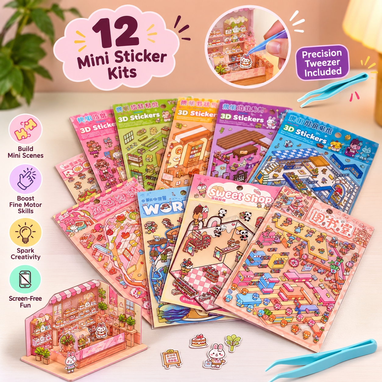 3D Miniature Cozy Sticker Craft Kit