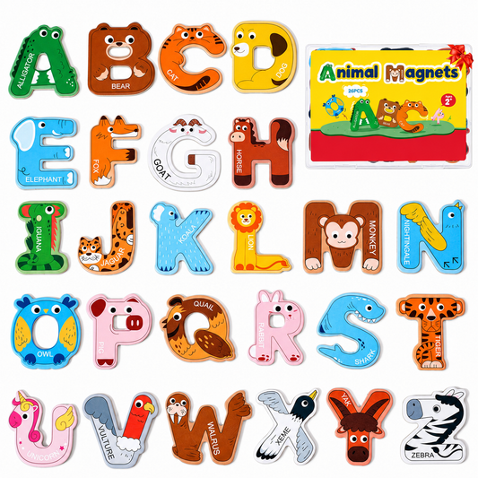 Wooden Magnetic Alphabet Letters Set