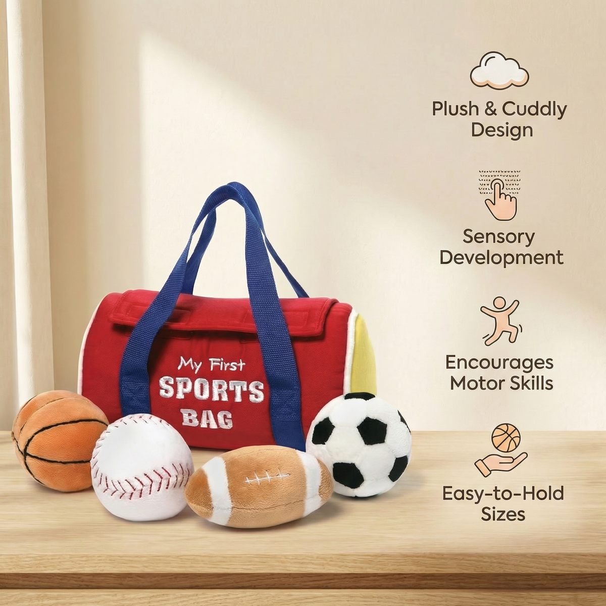 My First Sports Plush Bag Playset