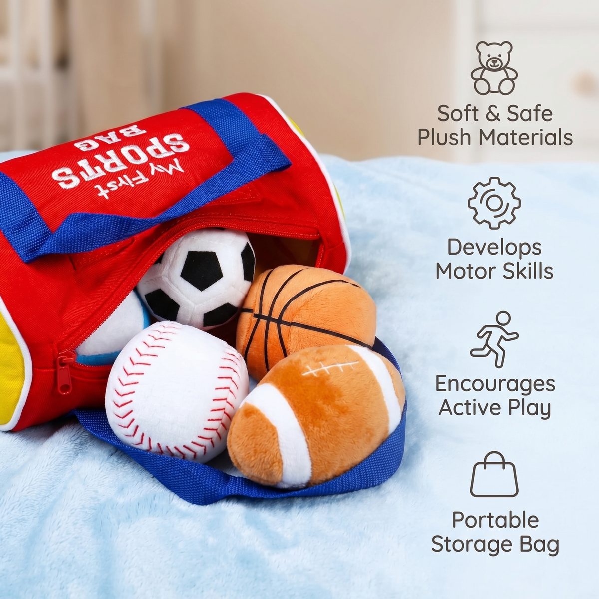 My First Sports Plush Bag Playset